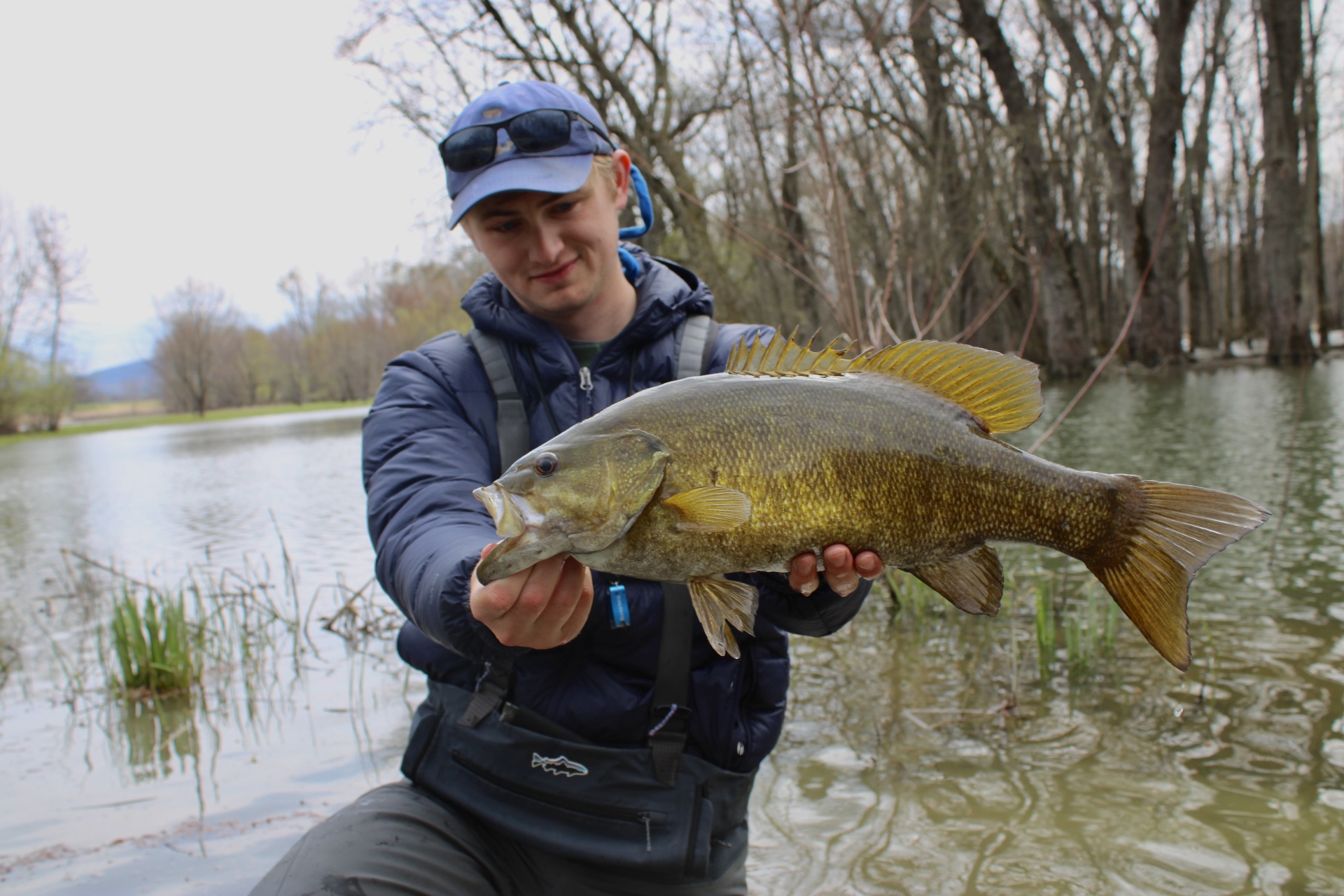 Ben with smallmouth bass